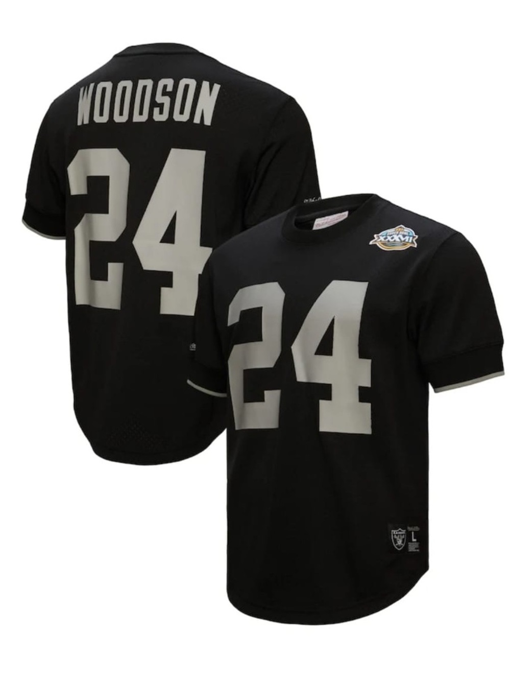 NFL Black Woodson #24 Raiders Football Jersey